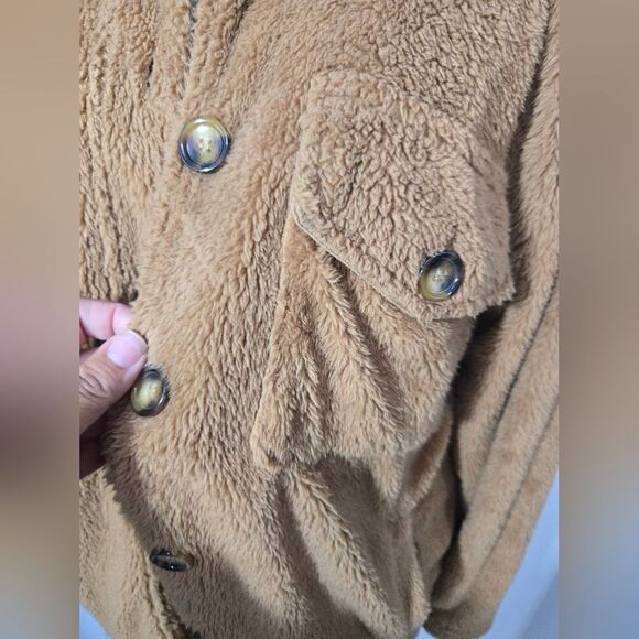 RSQ Women's Sherpa Button Up Jacket Sz Medium - Picture 5 of 7